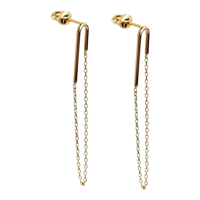 Золоті сережки з підвісками Артикул 2010570101