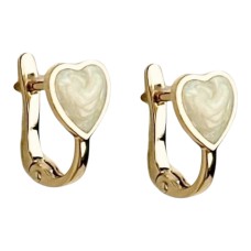 Золоті сережки Серце з вставками емалі Артикул 2109181101