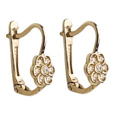 Золоті дитячі сережки з вставками цирконію Артикул 2105521101