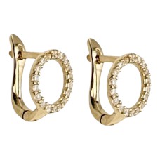 Золоті сережки з вставками цирконію Артикул 2107931101