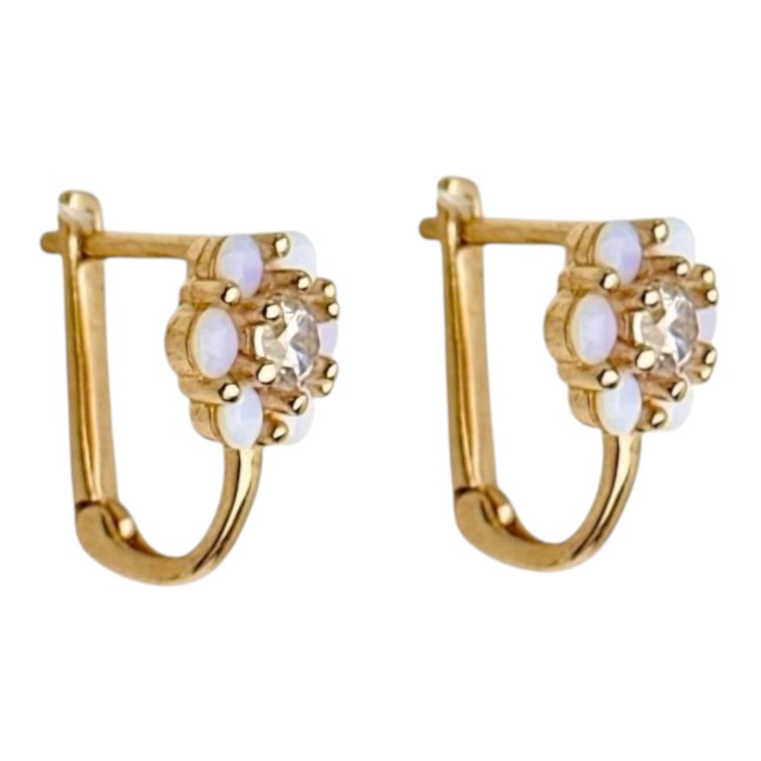 Золоті сережки з вставками цирконію Артикул 2110161101