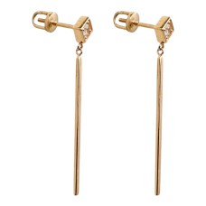 Золоті сережки з вставками цирконію Артикул 2192100101