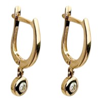 Золоті сережки з вставками цирконію Артикул 2107628101