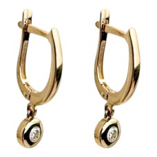 Золоті сережки з вставками цирконію Артикул 2107628101