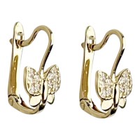 Золоті сережки з вставками цирконію Артикул 2108251101