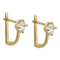 Золоті сережки з вставками цирконію Артикул 2106084101