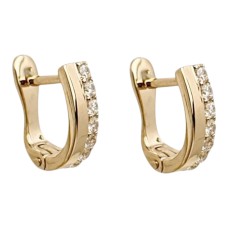 Золоті сережки з вставками цирконію Артикул 2105229101