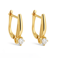 Золоті сережки з вставками цирконію Артикул 2106174101