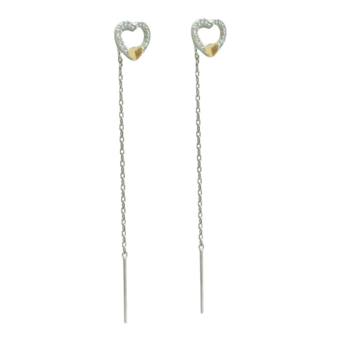 Срібні сережки сердечка Артикул 368