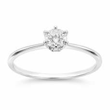 Каблучка з білого золота з діамантом 0,30 ct, арт. 11495, розмір 17,5