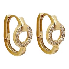 Золоті сережки з вставками цирконію Артикул 2111745101