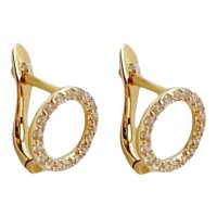 Золоті сережки з вставками цирконію Артикул 2107931101