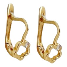 Золоті сережки з вставками цирконію Артикул 2105348101