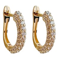 Золоті сережки з вставками цирконію Артикул 2106866101