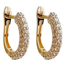 Золоті сережки з вставками цирконію Артикул 2106866101