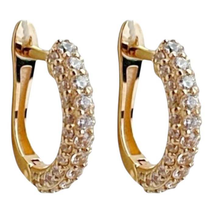 Золоті сережки з вставками цирконію Артикул 2106866101