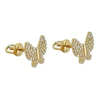 Золоті сережки з цирконієм Артикул 2104137101