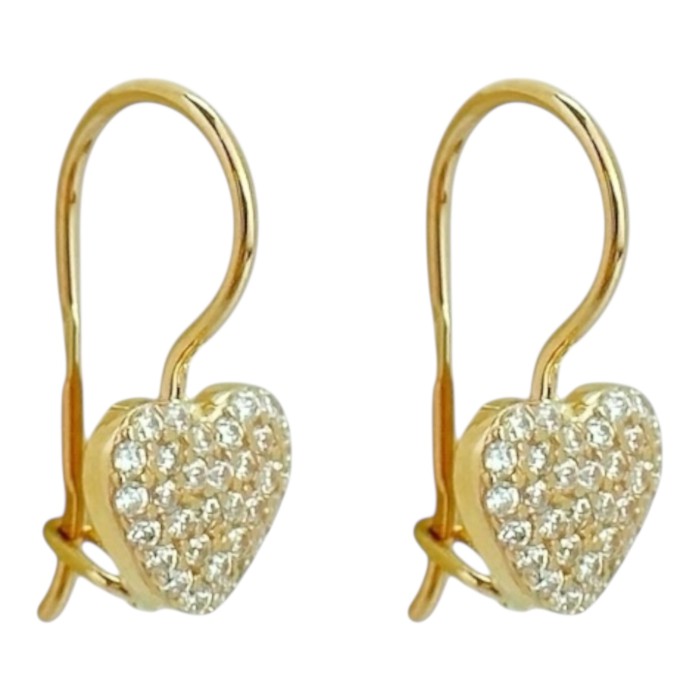 Золоті сережки з вставками цирконію Артикул 2109116101