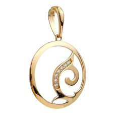 Золота підвіска з вставками цирконію Артикул 3112264101