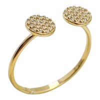 Золота каблучка з вставками цирконію Розмір 17,0 Артикул 1111816101