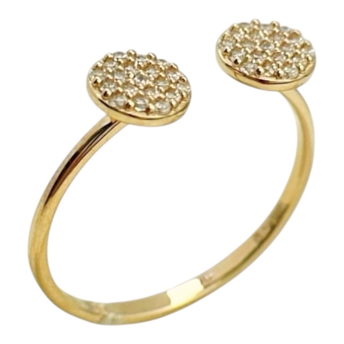 Золота каблучка з вставками цирконію  Артикул 1111816101