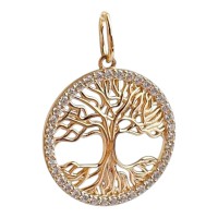 Золота підвіска з вставками цирконію Артикул 3104976101