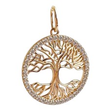 Золота підвіска з вставками цирконію Артикул 3104976101