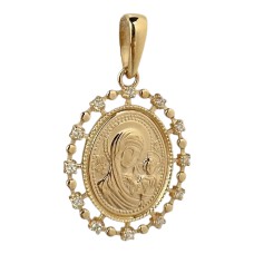 Золота підвіска-іконка Божої Матері "Казанська" Артикул 160396