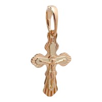 Золота підвіска-хрестик з розп'яттям Артикул 210199