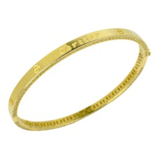 Золотий браслет з вставками фіанітів Артикул GS-04-BraceletBolt03G-10