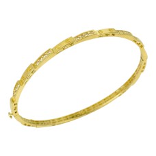 Золотий браслет з вставками фіанітів Артикул GS-04-BraceletCRT04G-10