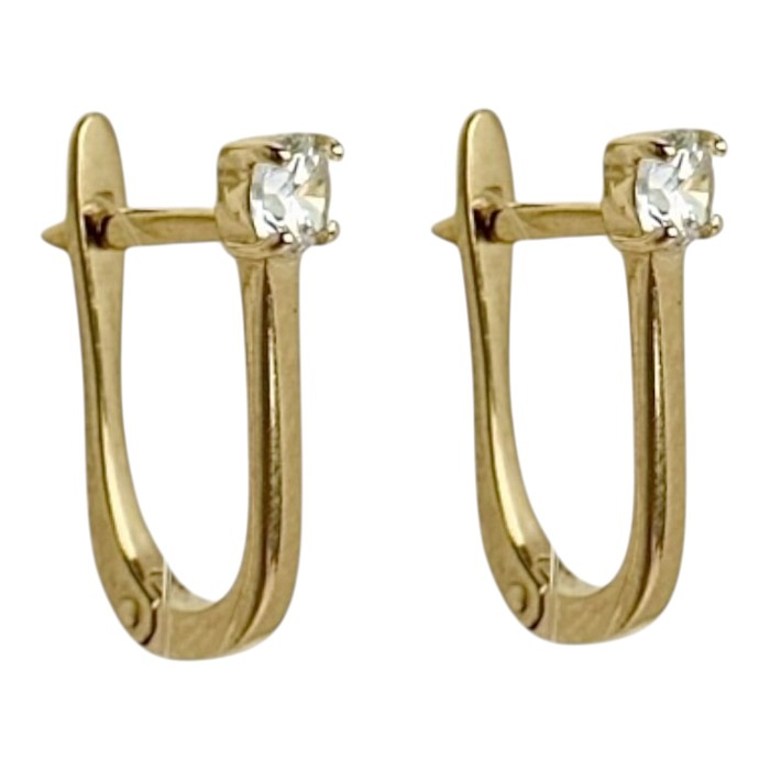 Золоті сережки з вставкою цирконію Артикул 2109083101