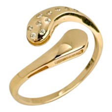 Золота каблучка з вставками цирконію  Артикул 1111950101