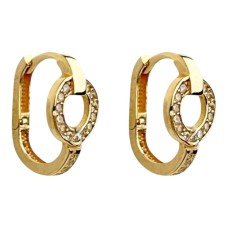 Золоті сережки з вставками цирконію Артикул 2111745101