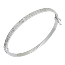 Срібний браслет з вставками фіанітів Артикул CH-04-Br036-10