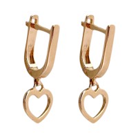 Золоті сережки "Серце" Артикул 2/1223