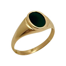 Золота каблучка з вставкою оніксу  Артикул 1/1037