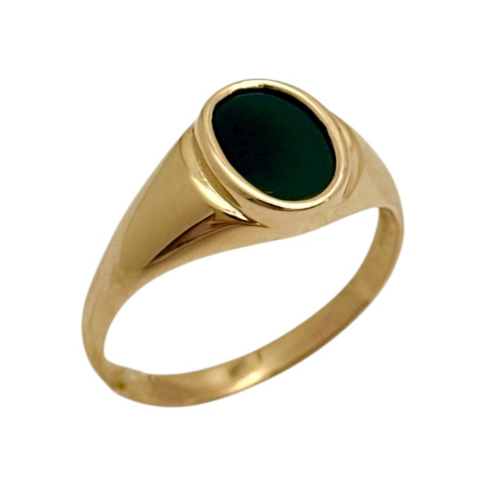 Золота каблучка з вставкою оніксу  Артикул 1/1037