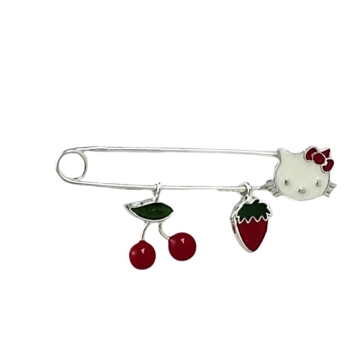 Срібна дитяча булавка з емаллю Артикул 2358АЄМБ