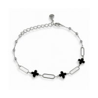 Срібний браслет "Листок щастя" Артикул 550356 Розмір 15