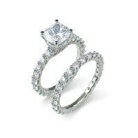 Срібна каблучка з фіанітами Артикул 510405б Розмір 19,0