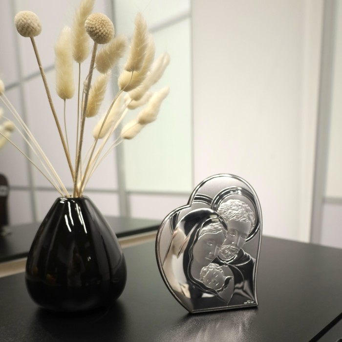 Срібна ікона Св Родина Артикул 6652/2X (14.5*12 см)