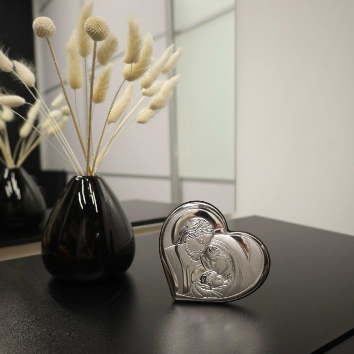 Срібна ікона Свята Родина Артикул 6432/2 (11*9,6 см)