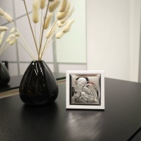 Срібна ікона Свята Родина Артикул 6435/2W (10*10 см)