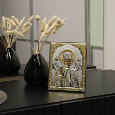 Срібна ікона Святий Миколай Артикул 6693/3 (13,7*17,2)
