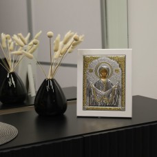 Срібна ікона Покров Пресвятої Богородиці Артикул 6705/3W (17,7*21,2)