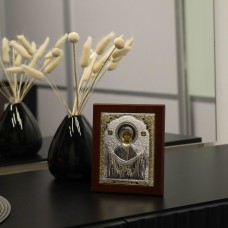 Срібна ікона Покров Пресвятої Богородиці Артикул 6705/2WM (13*15,5 см)