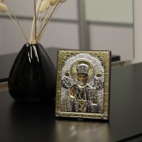 Срібна ікона Святий Миколай Артикул 6693/2 (10*12,5 см)