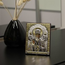 Срібна ікона Святий Миколай Артикул 6693/2 (10*12,5 см)