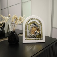Срібна ікона Богородиця Артикул 6691/4W (22,1*26,8 см)
